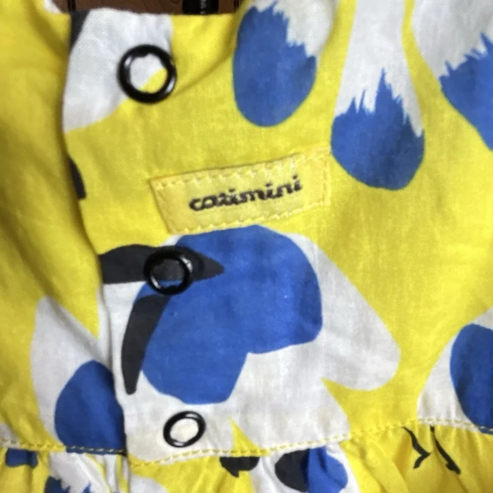 Catimini‎ NWOT Sundress Toddler Girl Lined Yellow Fun Cockatoo Spring 2t Cotton